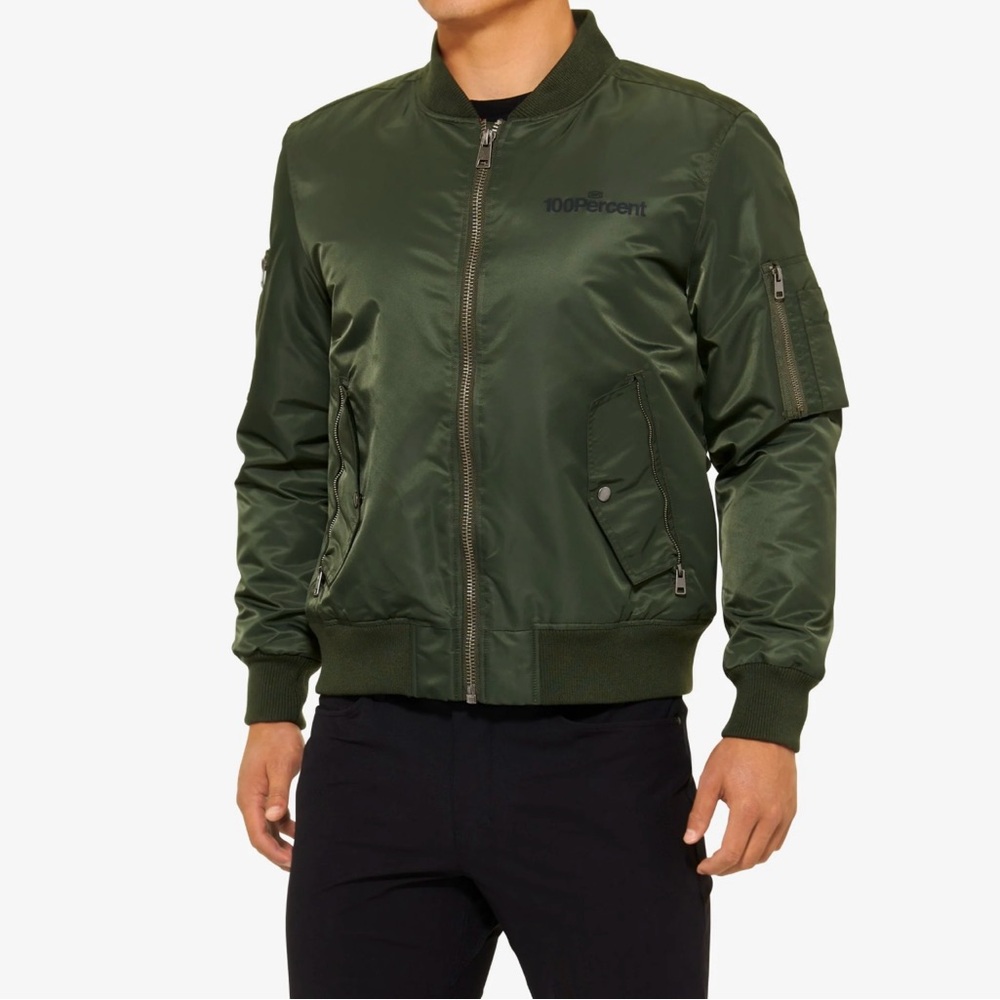 100Percent Green Bomber Jacket